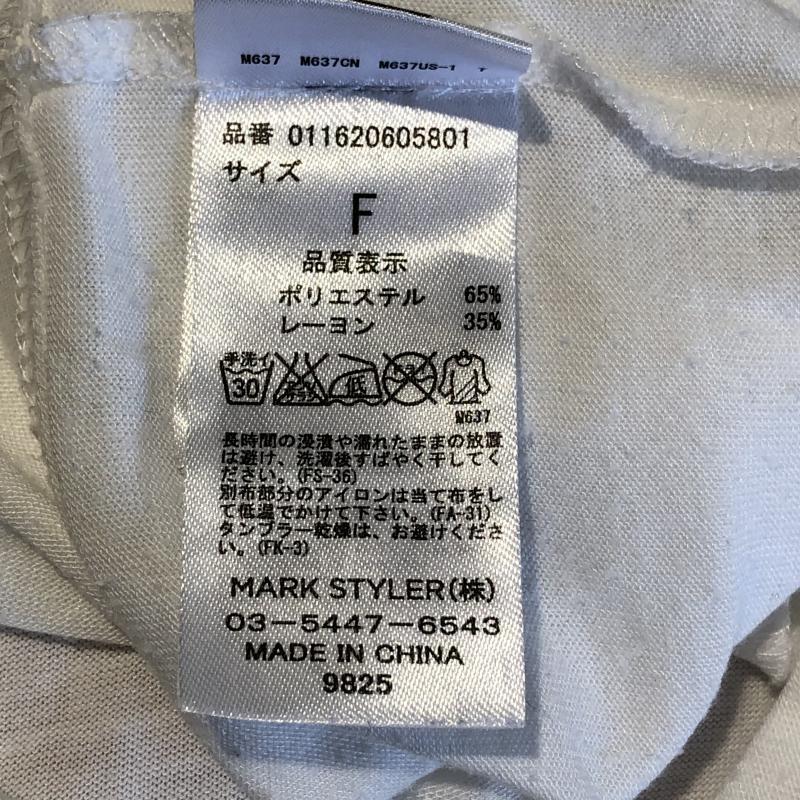 ムルーア MURUA カットソー 半袖 FREE 無地 X プリント 白 / ホワイト / X 黒 / ブラック / レディース USED 古着 中古 10012384