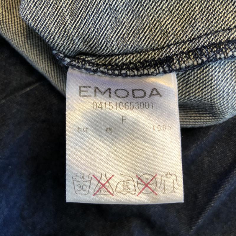 エモダ EMODA シャツ、ブラウス 七分袖 デニム FREE 無地 インディゴ / インディゴ / レディース USED 古着 中古 10012391