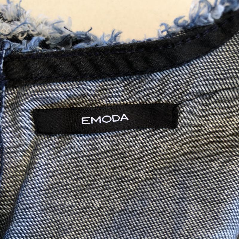 エモダ EMODA シャツ、ブラウス 七分袖 デニム FREE 無地 インディゴ / インディゴ / レディース USED 古着 中古 10012391