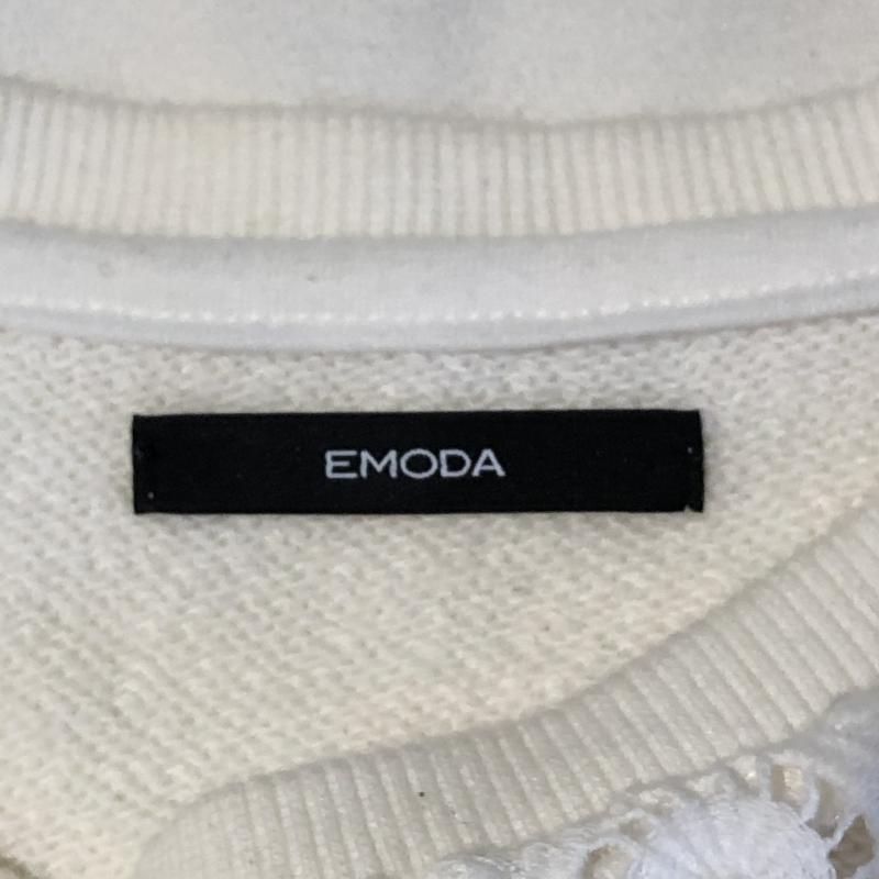 エモダ EMODA カットソー 長袖 FREE 無地 X 白 / ホワイト / レディース USED 古着 中古 10012397