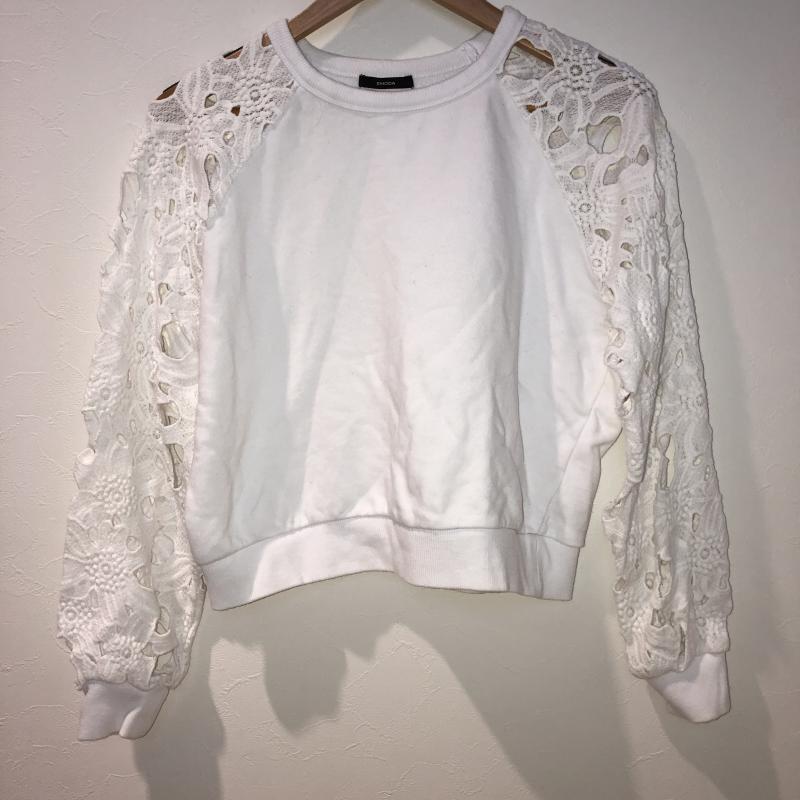 エモダ EMODA カットソー 長袖 M 無地 X 白 / ホワイト / レディース USED 古着 中古 10012404