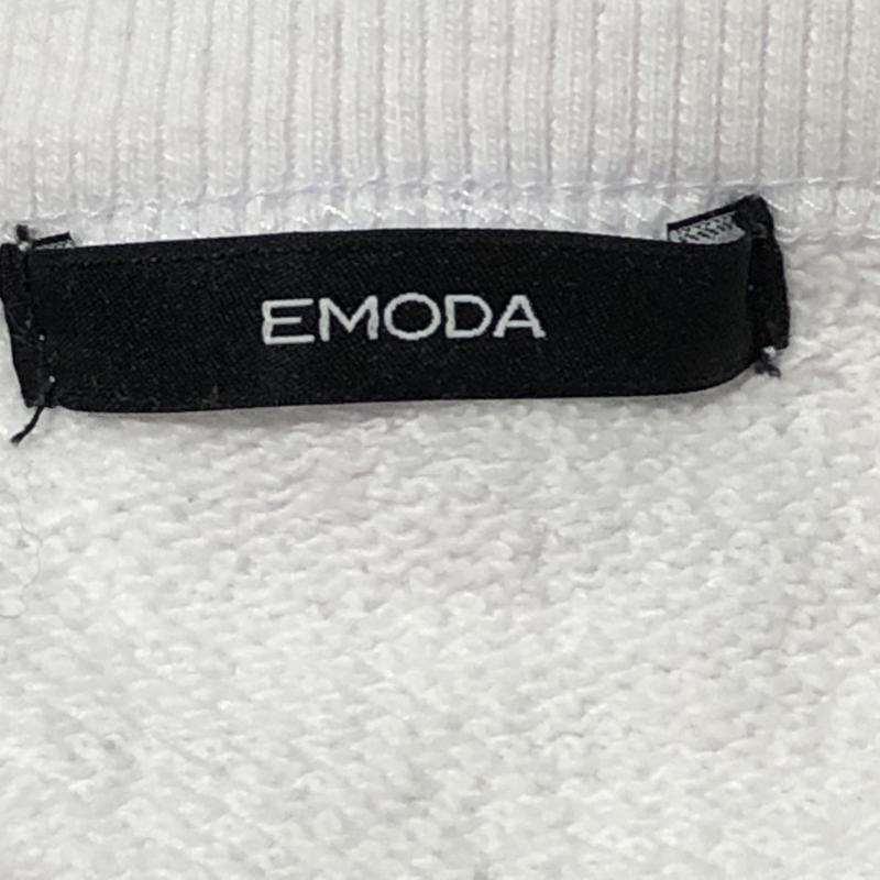 エモダ EMODA カットソー 長袖 M 無地 X 白 / ホワイト / レディース USED 古着 中古 10012404