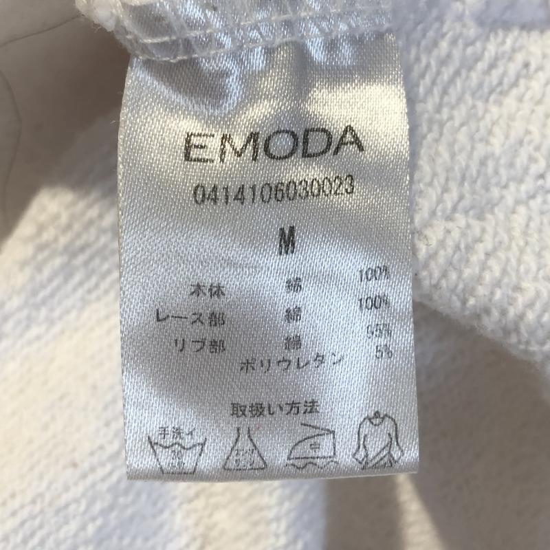 エモダ EMODA カットソー 長袖 M 無地 X 白 / ホワイト / レディース USED 古着 中古 10012404