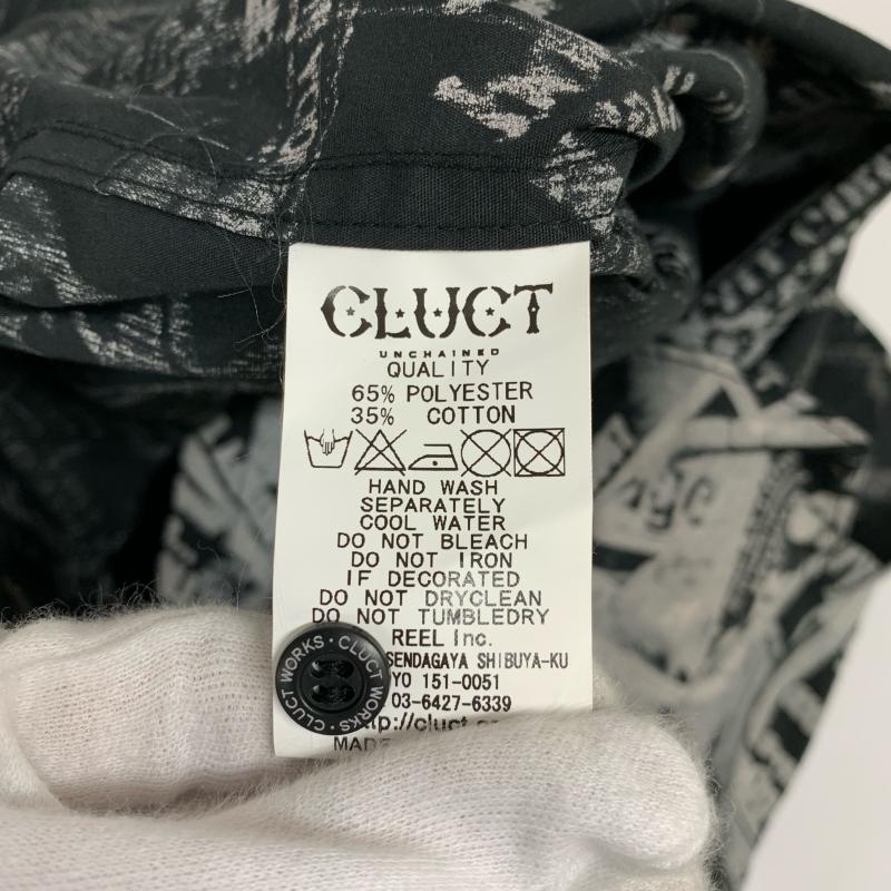 クラクト CLUCT シャツ、ブラウス 半袖 S 総柄 黒 / ブラック / X 灰 / グレー / メンズ USED 古着 中古 10012450