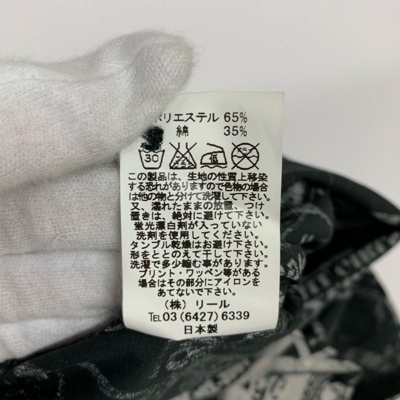 クラクト CLUCT シャツ、ブラウス 半袖 S 総柄 黒 / ブラック / X 灰 / グレー / メンズ USED 古着 中古 10012450