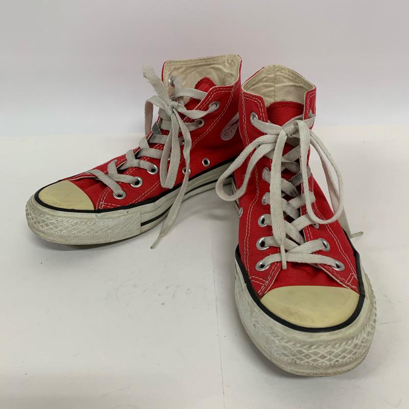 コンバースオールスター Converse All Star スニーカー スニーカー M9621/ハイカット 24.0cm 無地 X ロゴ、文字 赤 / レッド / X 白 / ホワイト / レディース USED 古着 中古 10012483