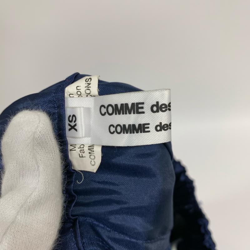 コムデギャルソンコムデギャルソン COMME des GARCONS COMME des GARCONS スカート ひざ丈スカート サテンスカート バイカラー RP-S002 XS 無地 紺 / ネイビー / X 黒 / ブラック / レディース USED 古着 中古 10012493