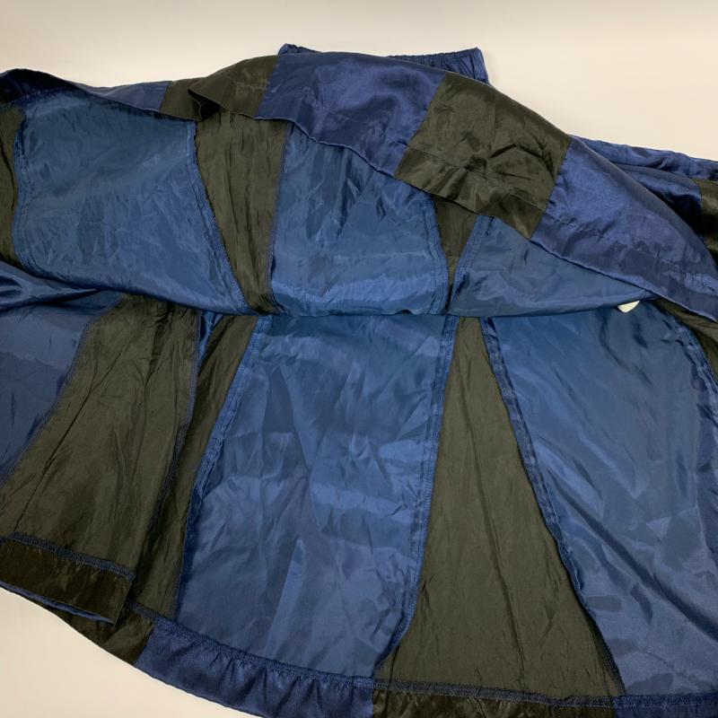 コムデギャルソンコムデギャルソン COMME des GARCONS COMME des GARCONS スカート ひざ丈スカート サテンスカート バイカラー RP-S002 XS 無地 紺 / ネイビー / X 黒 / ブラック / レディース USED 古着 中古 10012493