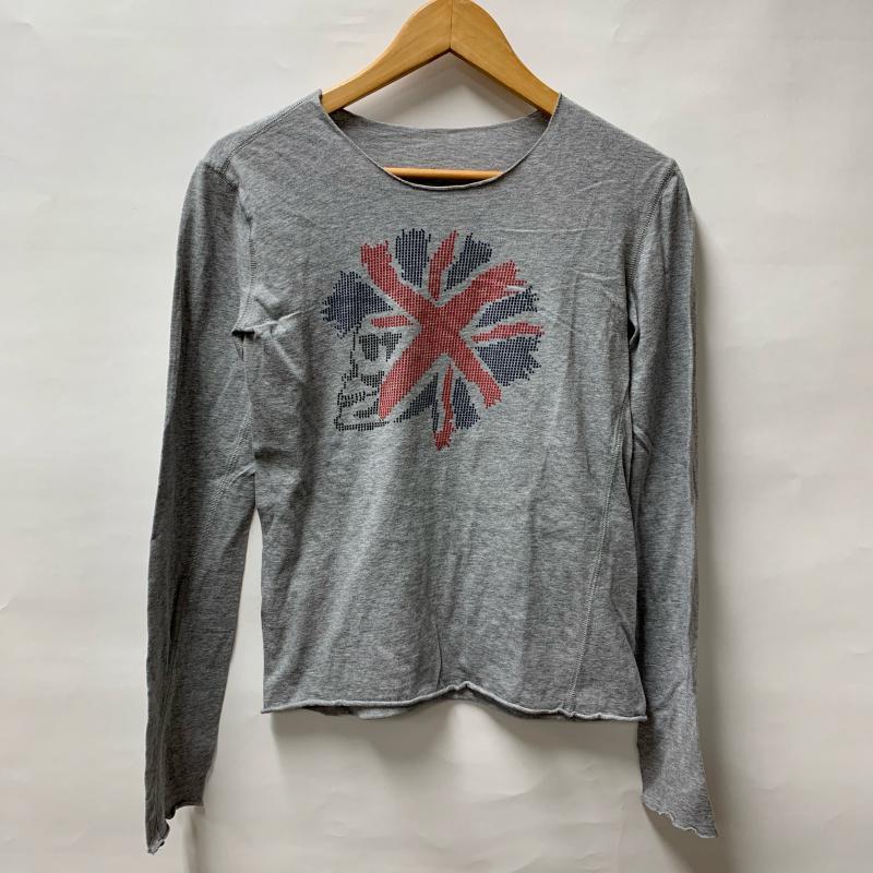 ルシアンペラフィネ Lucien Pellat-Finet カットソー 長袖 S 無地 X プリント 灰 / グレー / メンズ USED 古着 中古 10012509