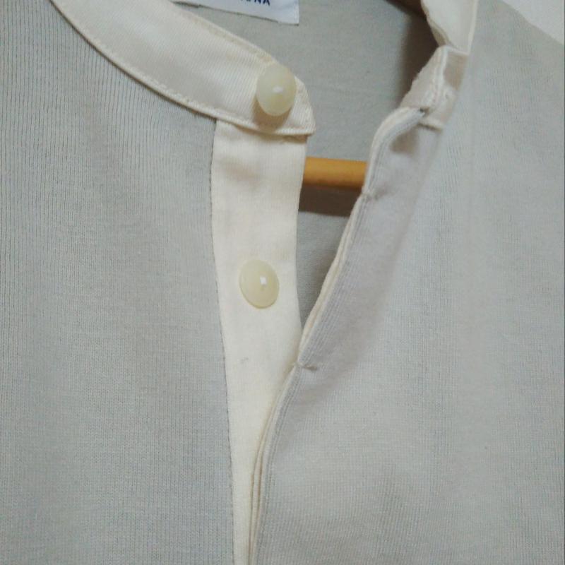 セセ sese カットソー 長袖 無地 白 / ホワイト / X ベージュ / ベージュ / レディース USED 古着 中古 10012593