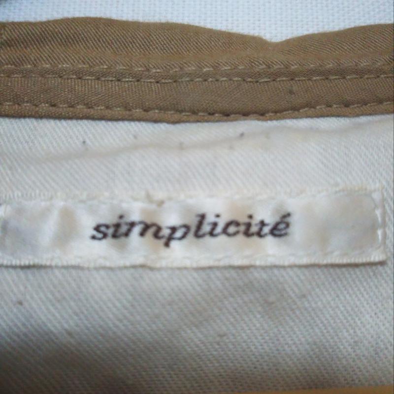 シンプリシテェ Simplicite ジャケット、上着 ジャンパー、ブルゾン 無地 ベージュ / ベージュ / レディース USED 古着 中古 10012610