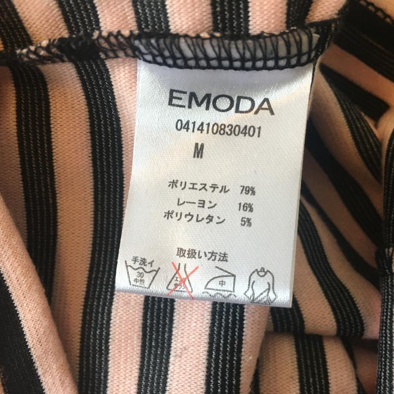 エモダ EMODA スカート ミニスカート M ボーダー柄 X 総柄 黒 / ブラック / X 桃 / ピンク / レディース USED 古着 中古 10012625