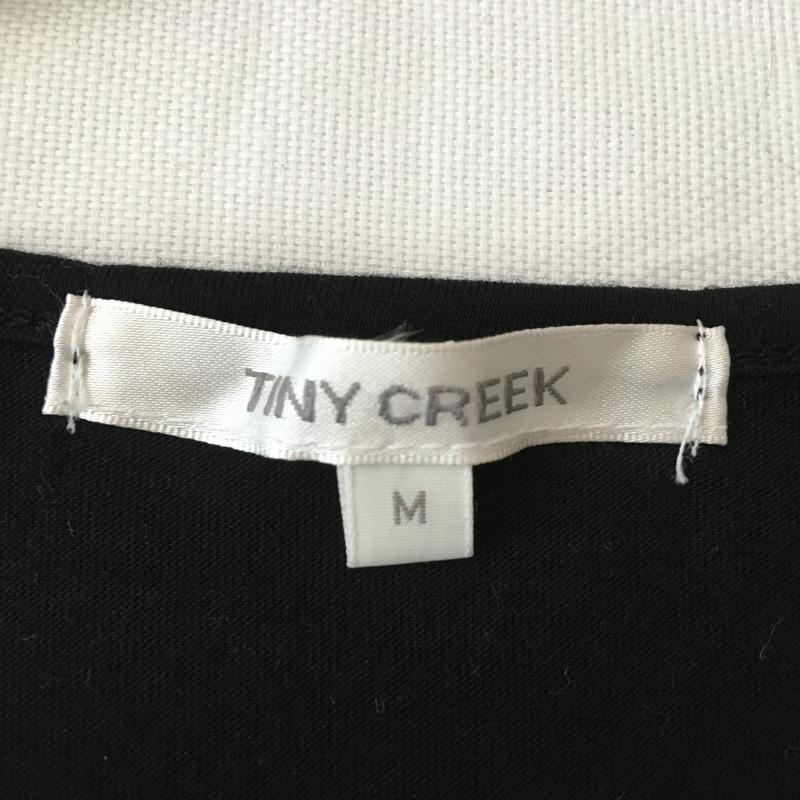 タイニークリーク TINY CREEK カットソー 半袖 M 無地 黒 / ブラック / レディース USED 古着 中古 10012681