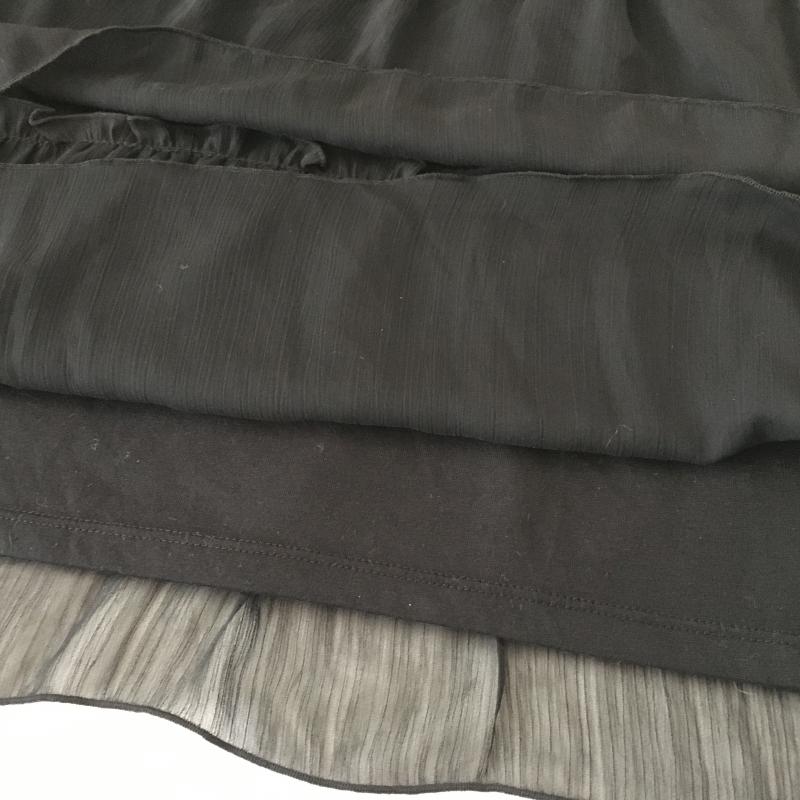タイニークリーク TINY CREEK カットソー 半袖 M 無地 黒 / ブラック / レディース USED 古着 中古 10012681