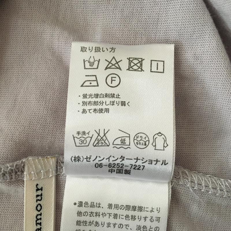 リシェグラマー Riche glamour カットソー 半袖 M 無地 X 花柄 紫 / パープル / レディース USED 古着 中古 10012686