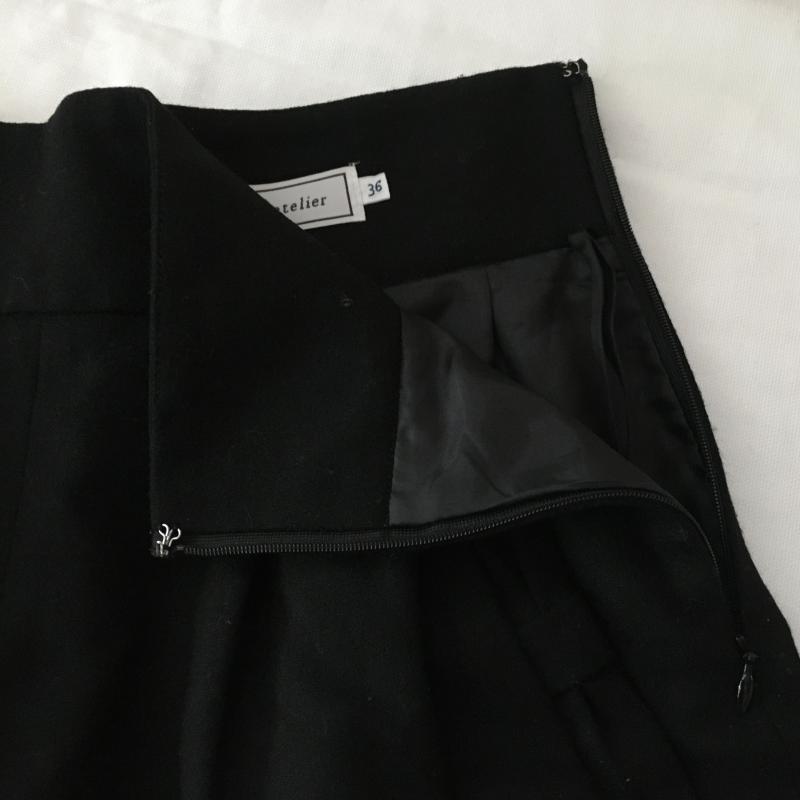 アナトリエ anatelier パンツ ショートパンツ 36 無地 黒 / ブラック / レディース USED 古着 中古 10012701