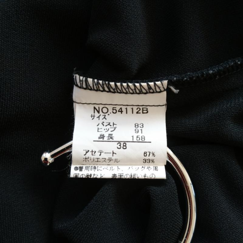 CLASS CLUB CLASS CLUB カットソー 半袖 ノースリーブ 38 無地 黒 / ブラック / レディース USED 古着 中古 10012721