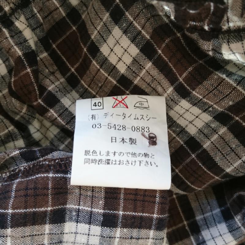 デイシー DEICY シャツ、ブラウス 半袖 FREE チェック 茶 / ブラウン / X 黒 / ブラック / X ベージュ / ベージュ / レディース USED 古着 中古 10012737