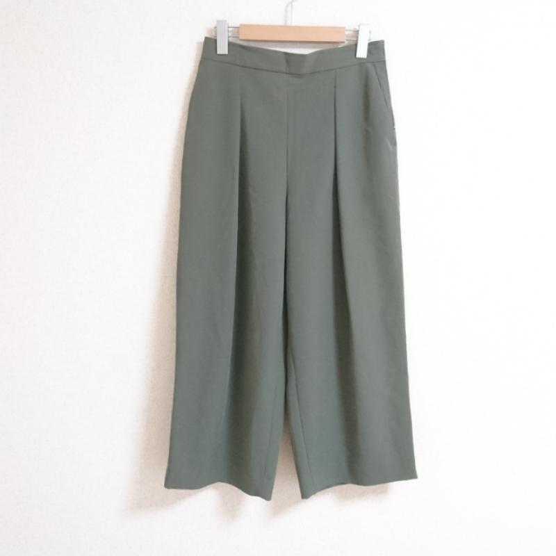 ビス ViS パンツ スラックス ワイドパンツ L 無地 緑 / グリーン / レディース USED 古着 中古 10012749