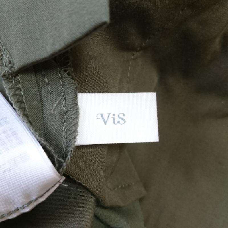 ビス ViS パンツ スラックス ワイドパンツ L 無地 緑 / グリーン / レディース USED 古着 中古 10012749