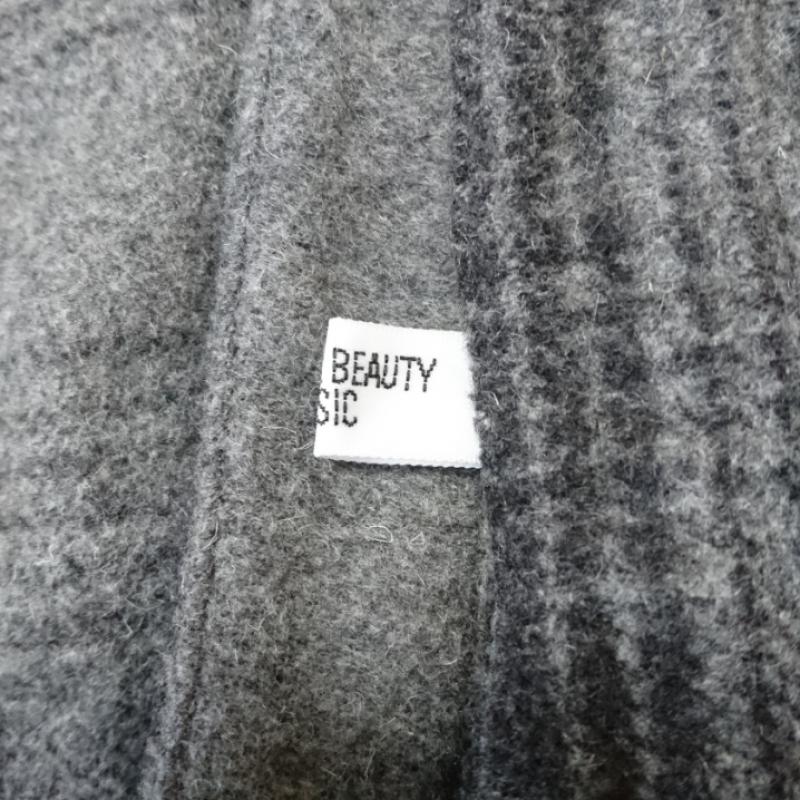 ナチュラルビューティーベーシック NATURAL BEAUTY BASIC スカート ひざ丈スカート ラップスカート XS チェック 黒 / ブラック / X 灰 / グレー / レディース USED 古着 中古 10012754