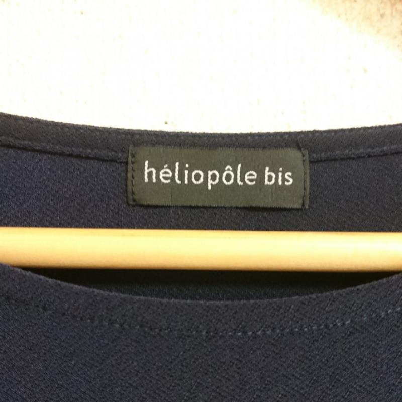 エリオポール HELIOPOLE ワンピース ひざ丈スカート 36 無地 紺 / ネイビー / レディース USED 古着 中古 10012755