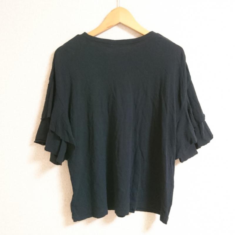 ケービーエフ KBF カットソー 半袖 1 無地 黒 / ブラック / レディース USED 古着 中古 10012757