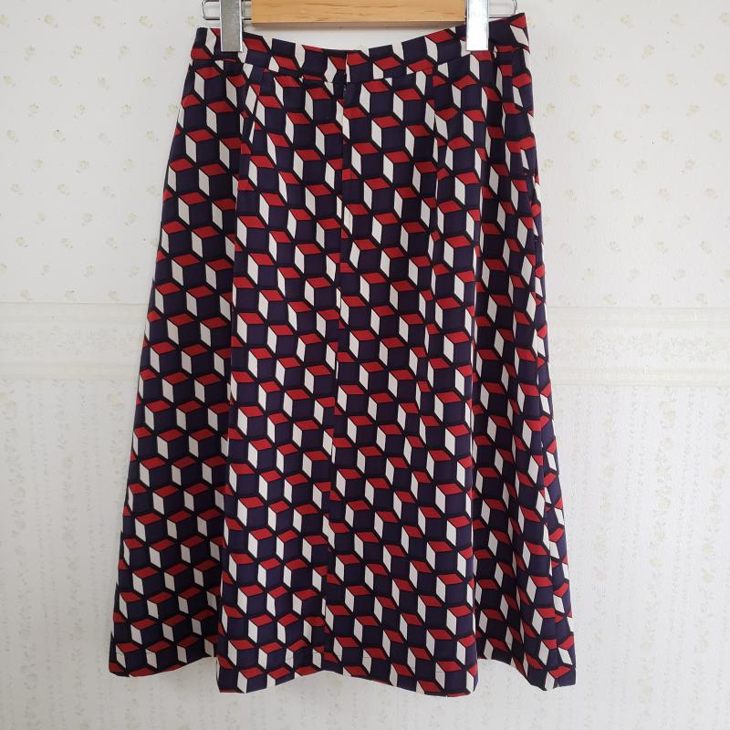 ダブル スタンダード クロージング DOUBLE STANDARD CLOTHING スカート ひざ丈スカート Aラインスカート/SOV. 38 マルチカラー / マルチカラー / レディース USED 古着 中古 10012765