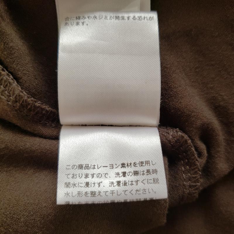 ロージー ROSIEE カットソー 半袖 胸下に切り返し丸首 40 無地 X 茶 / ブラウン / レディース USED 古着 中古 10012777
