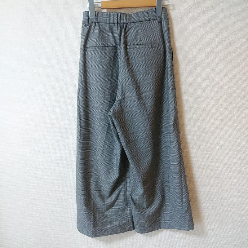 ロペピクニック ROPE' PICNIC パンツ スラックス ワイドパンツ 36 チェック 黒 / ブラック / X 灰 / グレー / レディース USED 古着 中古 10012812