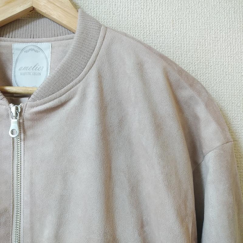 アメリエルマジェスティックレゴン amelier MAJESTIC LEGON ジャケット、上着 ジャンパー、ブルゾン FREE 無地 桃 / ピンク / レディース USED 古着 中古 10012816