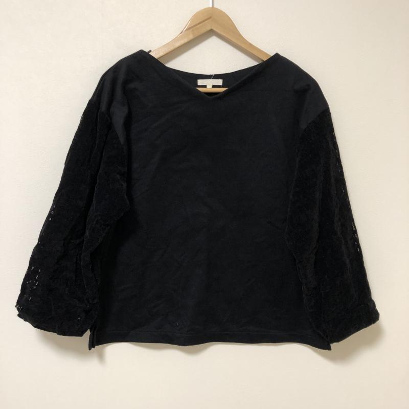 スタディオクリップ studio CLIP カットソー 長袖 L 無地 X 黒 / ブラック / レディース USED 古着 中古 10012878