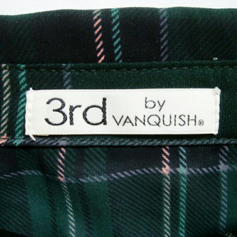 サードバイヴァンキッシュ 3rd by VANQUISH シャツ、ブラウス 長袖 FREE チェック 緑 / グリーン / X 黒 / ブラック / X 橙 / オレンジ / レディース USED 古着 中古 10012893