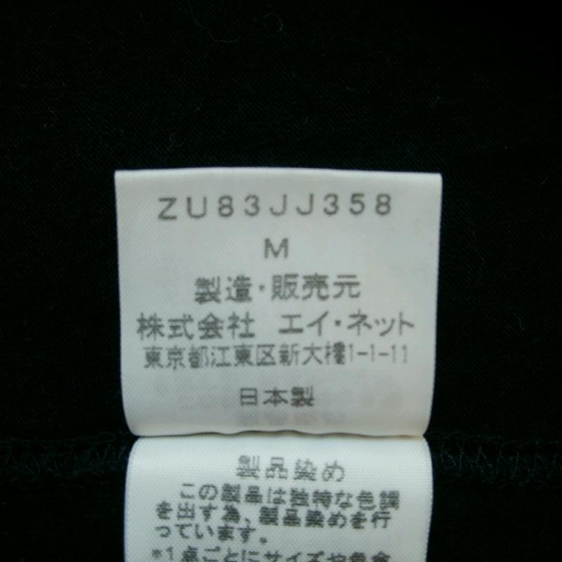 ズッカ ZUCCa カットソー 半袖 M 無地 黒 / ブラック / レディース USED 古着 中古 10012929