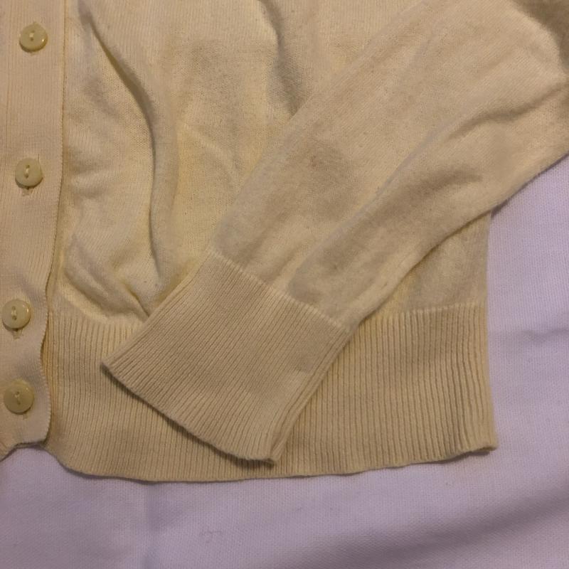 アフタヌーンティーワードローブ AFTERNOONTEA WARDROBE カーディガン 長袖 M 無地 黄 / イエロー / レディース USED 古着 中古 10012933