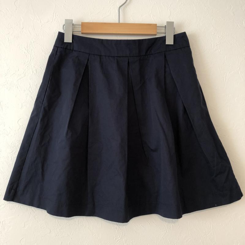 ザラ ZARA TRAFALUC スカート ひざ丈スカート タックスカート M 無地 紺 / ネイビー / レディース USED 古着 中古 10012959