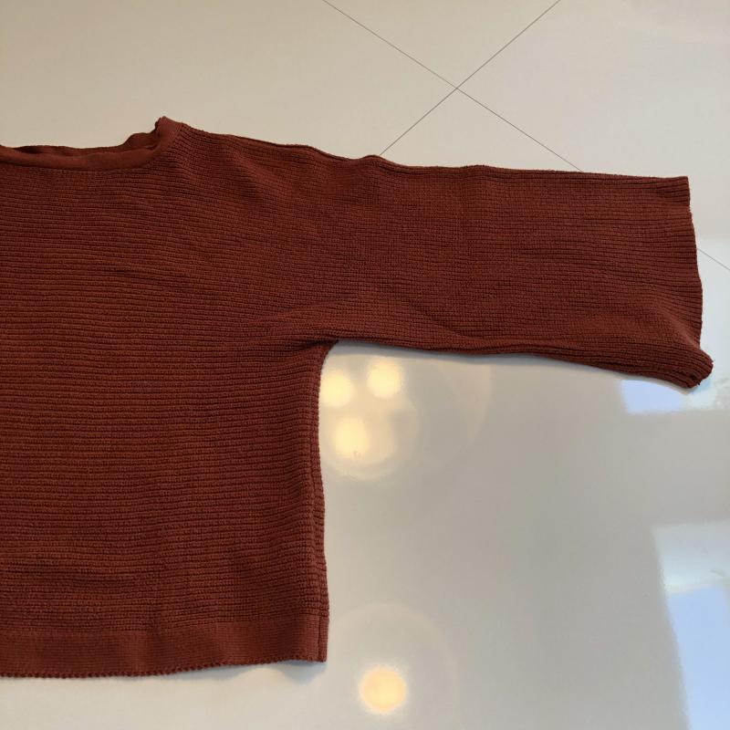 ローリーズファーム LOWRYS FARM ニット、セーター 長袖 L 無地 茶 / ブラウン / レディース USED 古着 中古 10012982