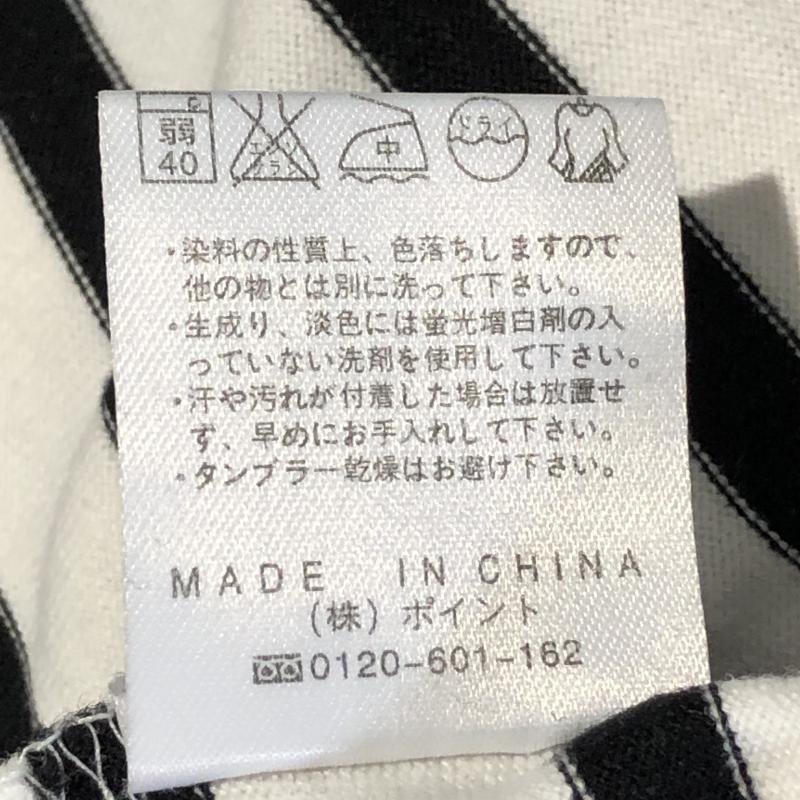 アパートバイローリーズ apart by lowrys チュニック 半袖 M ボーダー柄 白 / ホワイト / X 黒 / ブラック / レディース USED 古着 中古 10012990