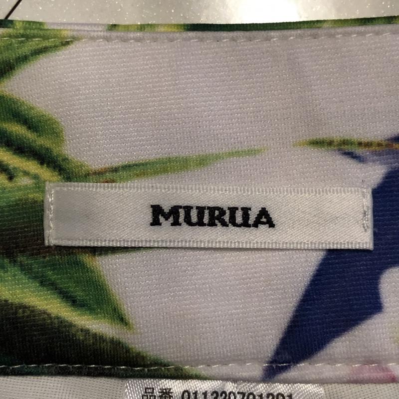 ムルーア MURUA パンツ ショートパンツ S 花柄 白 / ホワイト / X 青 / ブルー / X 橙 / オレンジ / X 紫 / パープル / X 緑 / グリーン / レディース USED 古着 中古 10013004