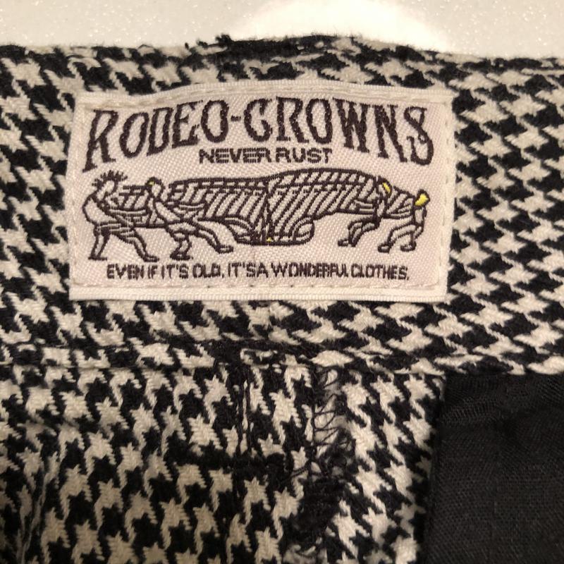 ロデオクラウンズ Rodeo Crowns パンツ スラックス S 千鳥格子 黒 / ブラック / X 白 / ホワイト / レディース USED 古着 中古 10013012