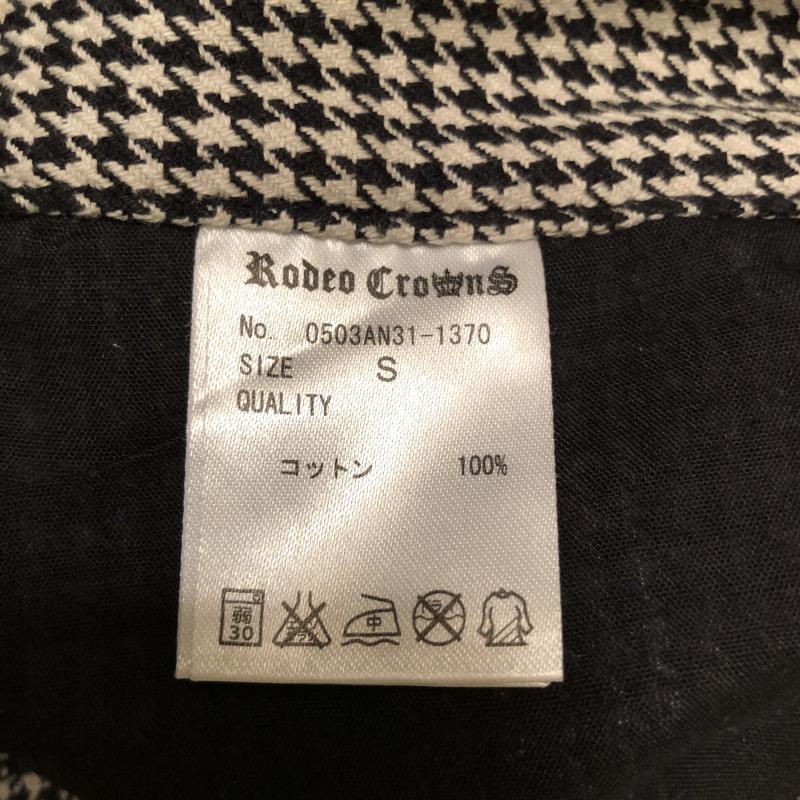ロデオクラウンズ Rodeo Crowns パンツ スラックス S 千鳥格子 黒 / ブラック / X 白 / ホワイト / レディース USED 古着 中古 10013012