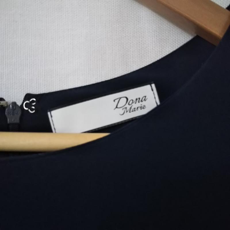 ドナマリー DONA MARIE ワンピース ひざ丈スカート 38 無地 紺 / ネイビー / レディース USED 古着 中古 10013026