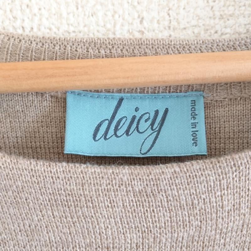 デイシー DEICY ワンピース ひざ丈スカート FREE ボーダー柄 ベージュ / ベージュ / X 黒 / ブラック / レディース USED 古着 中古 10013037
