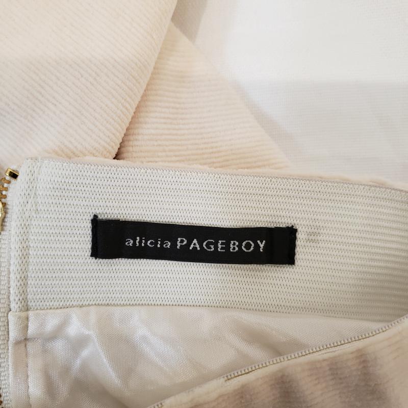 アリシアページボーイ alicia PAGEBOY スカート ひざ丈スカート FREE 無地 ベージュ / ベージュ / レディース USED 古着 中古 10013129