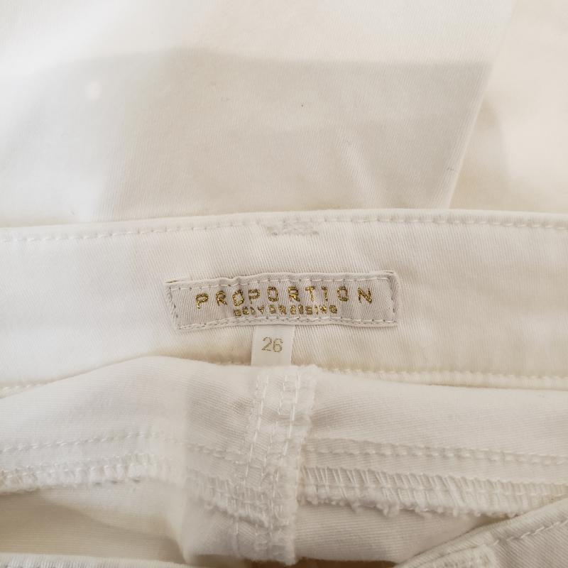 プロポーションボディドレッシング PROPORTION BODY DRESSING パンツ デニム、ジーンズ 26 無地 白 / ホワイト / レディース USED 古着 中古 10013136