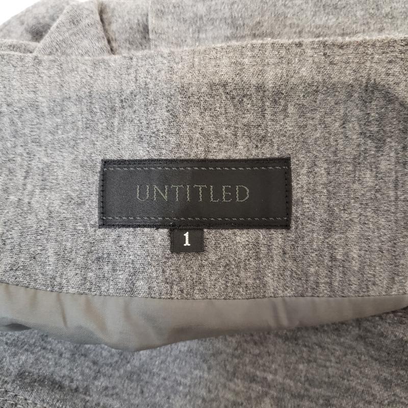 アンタイトル UNTITLED スカート ひざ丈スカート 1 無地 灰 / グレー / レディース USED 古着 中古 10013146