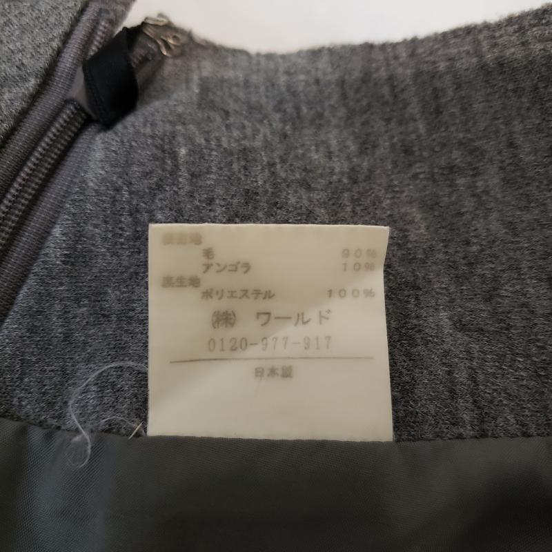 アンタイトル UNTITLED スカート ひざ丈スカート 1 無地 灰 / グレー / レディース USED 古着 中古 10013146