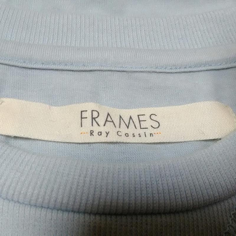 フレームス Frames カットソー 半袖 FREE 無地 X チェック 青 / ブルー / X 灰 / グレー / レディース USED 古着 中古 10013166