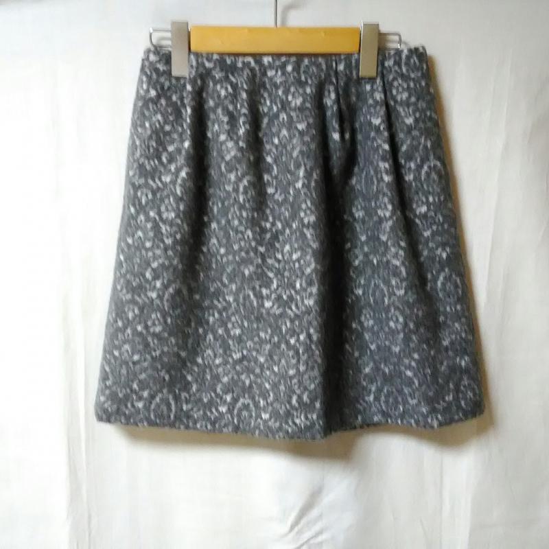 テチチ Te chichi スカート ミニスカート M 総柄 灰 / グレー / レディース USED 古着 中古 10013172