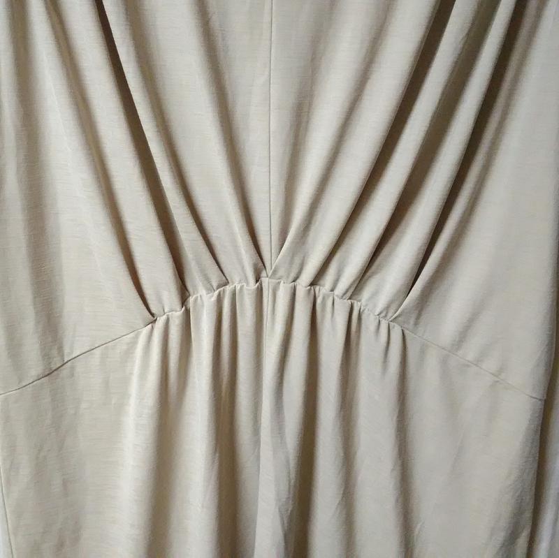 ビス ViS ワンピース ひざ丈スカート M 無地 ベージュ / ベージュ / レディース USED 古着 中古 10013184